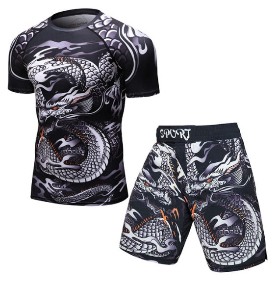 MMA Work Out Compression Rashguard Short - T Shirt